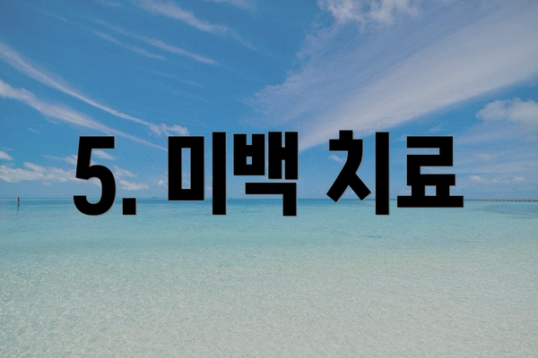 5. 미백 치료