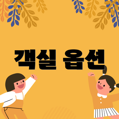 객실 옵션