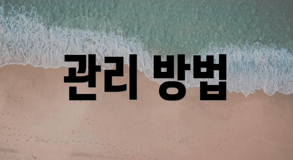 관리 방법