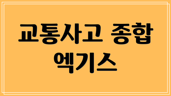 교통사고 종합 엑기스