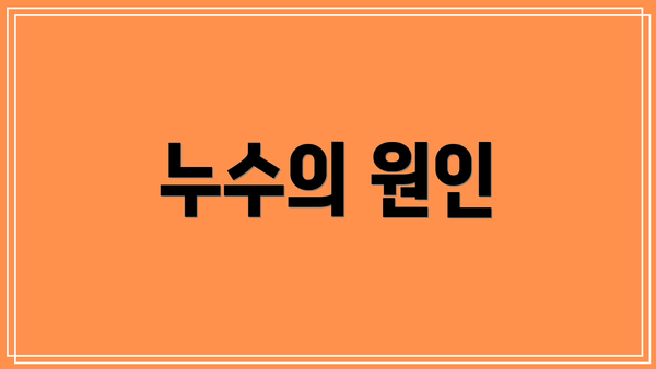 누수의 원인
