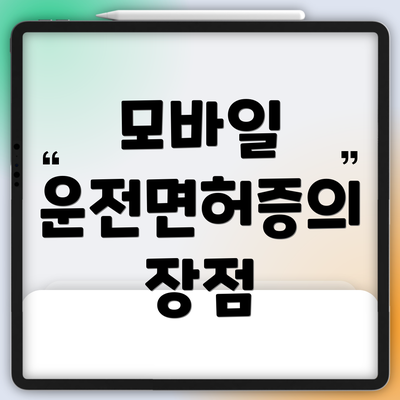 모바일 운전면허증의 장점