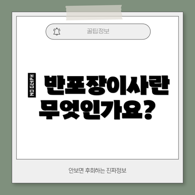 🏡 반포장이사란 무엇인가요?