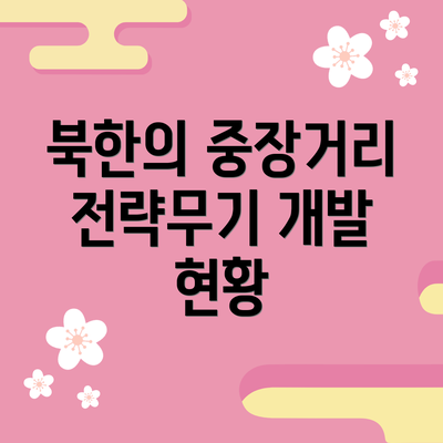 북한의 중장거리 전략무기 개발 현황