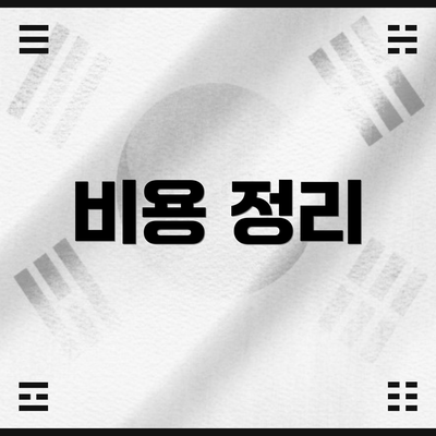 비용 정리