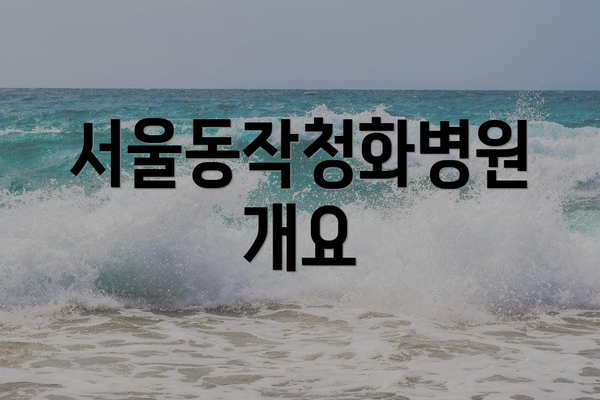 서울동작청화병원 개요