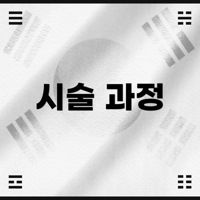 시술 과정