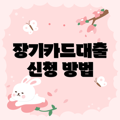장기카드대출 신청 방법