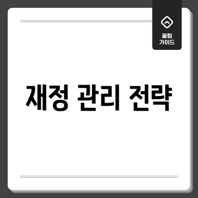 재정 관리 전략