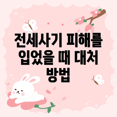 전세사기 피해를 입었을 때 대처 방법