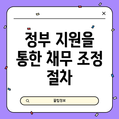 정부 지원을 통한 채무 조정 절차