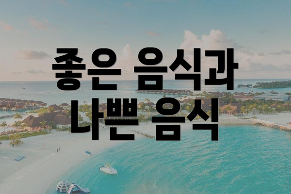 좋은 음식과 나쁜 음식