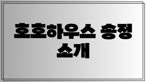호호하우스 송정 소개