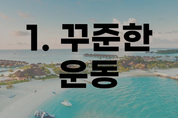 1. 꾸준한 운동