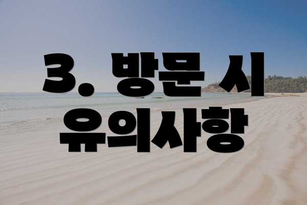 3. 방문 시 유의사항