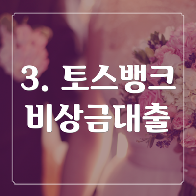 3. 토스뱅크 비상금대출