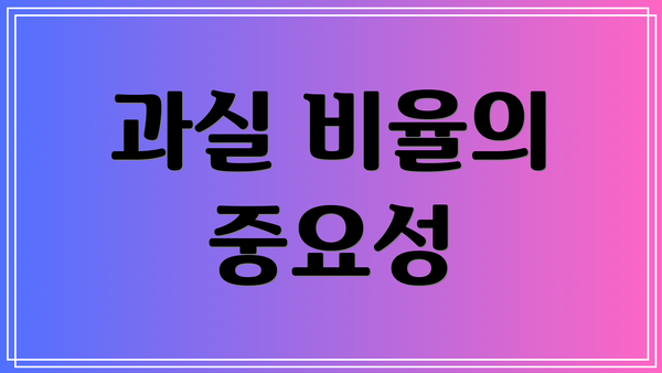 과실 비율의 중요성