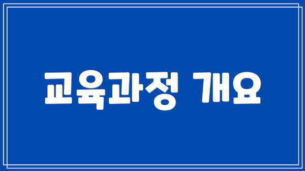 교육과정 개요