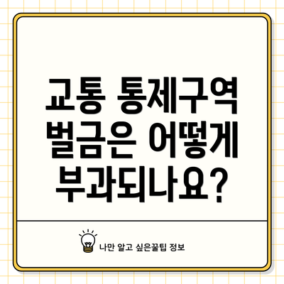 교통 통제구역 벌금은 어떻게 부과되나요?
