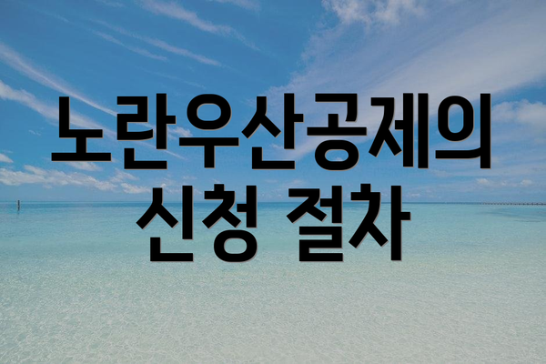 노란우산공제의 신청 절차