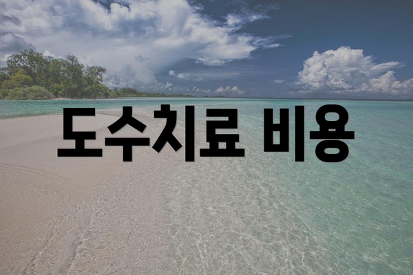 도수치료 비용