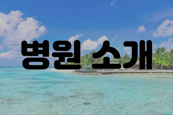 병원 소개