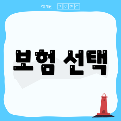 보험 선택