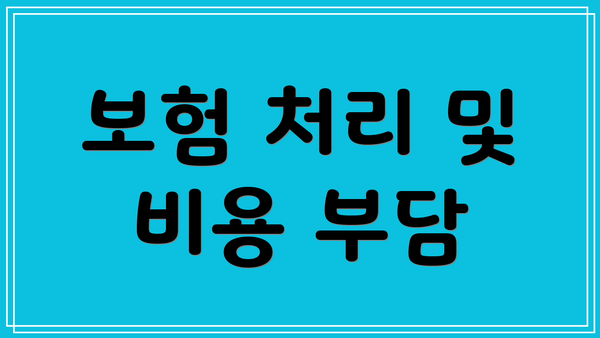 보험 처리 및 비용 부담
