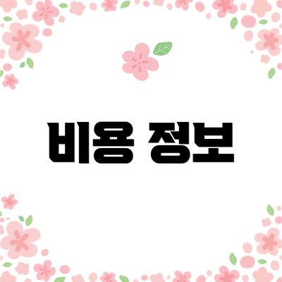 비용 정보