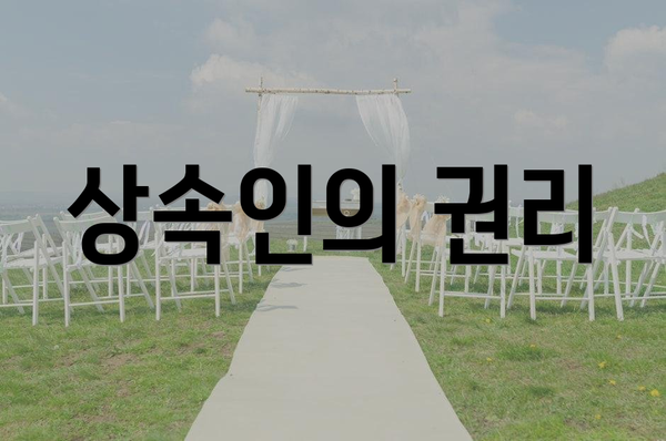 상속인의 권리