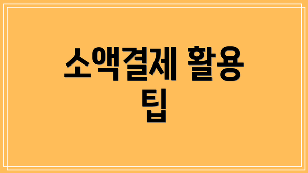 소액결제 활용 팁