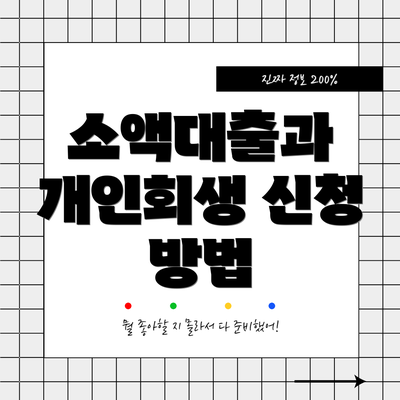 소액대출과 개인회생 신청 방법