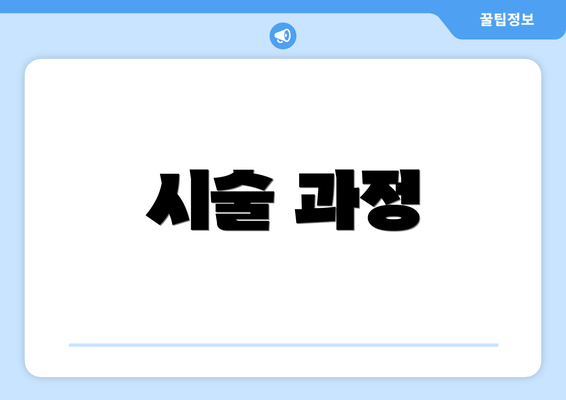 시술 과정