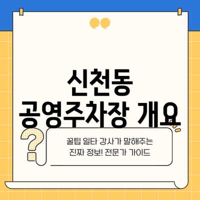 신천동 공영주차장 개요