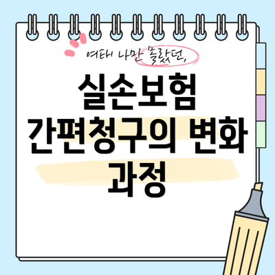실손보험 간편청구의 변화 과정