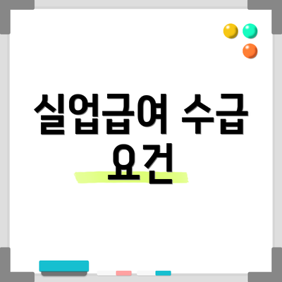 실업급여 수급 요건