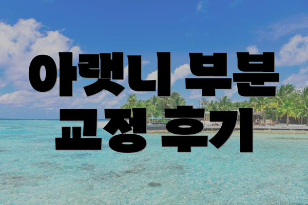 아랫니 부분 교정 후기