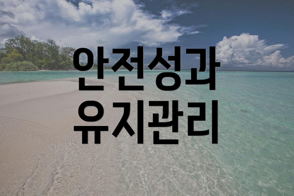 안전성과 유지관리