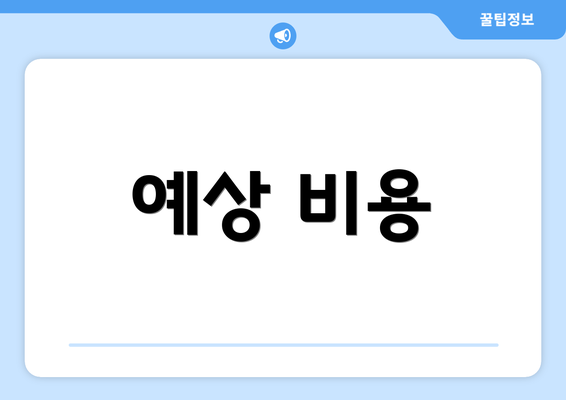 예상 비용