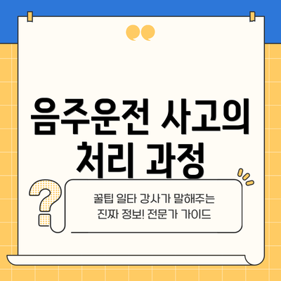 음주운전 사고의 처리 과정