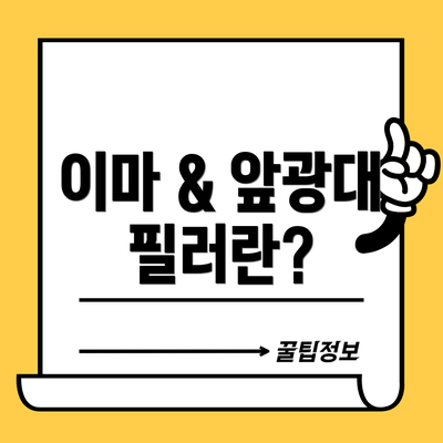 이마 & 앞광대 필러란?