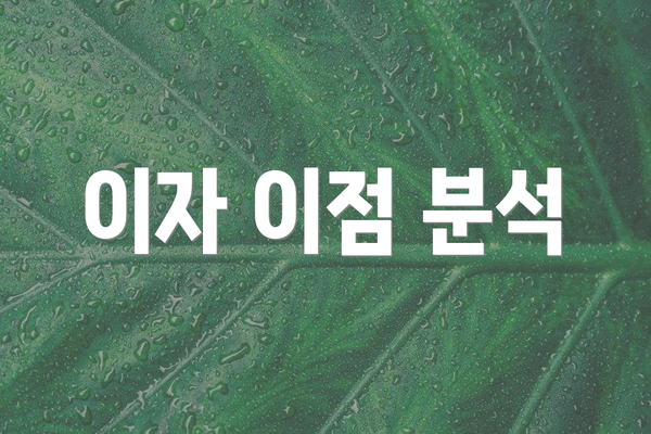 이자 이점 분석