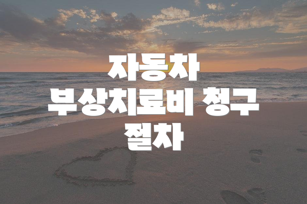 자동차 부상치료비 청구 절차