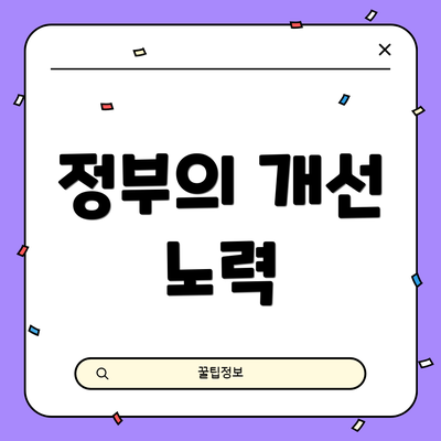 정부의 개선 노력