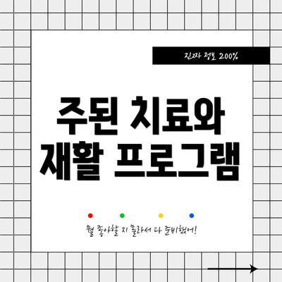 주된 치료와 재활 프로그램
