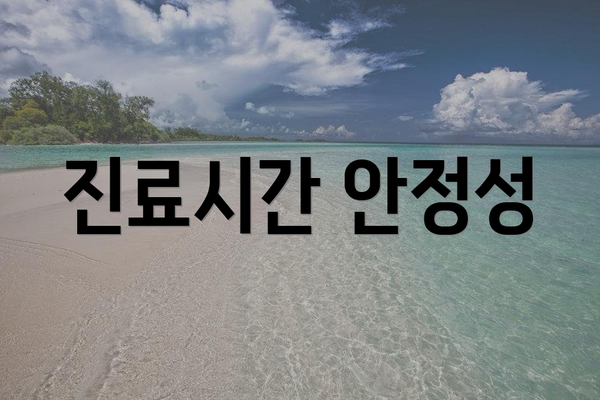 진료시간 안정성