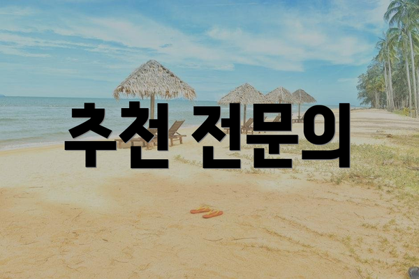 추천 전문의