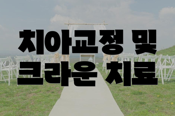 치아교정 및 크라운 치료