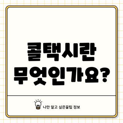 콜택시란 무엇인가요?