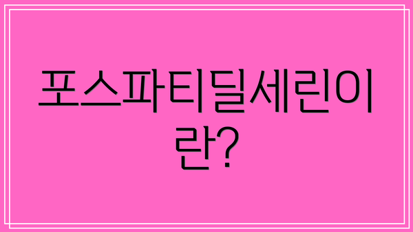 포스파티딜세린이란?
